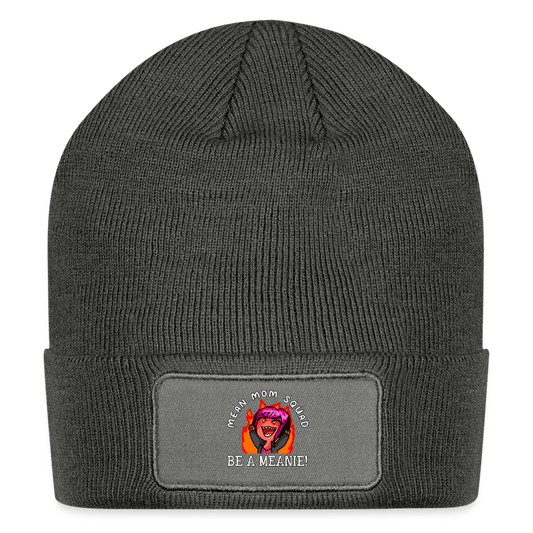 Be A Meanie - Patch Beanie - charcoal grey