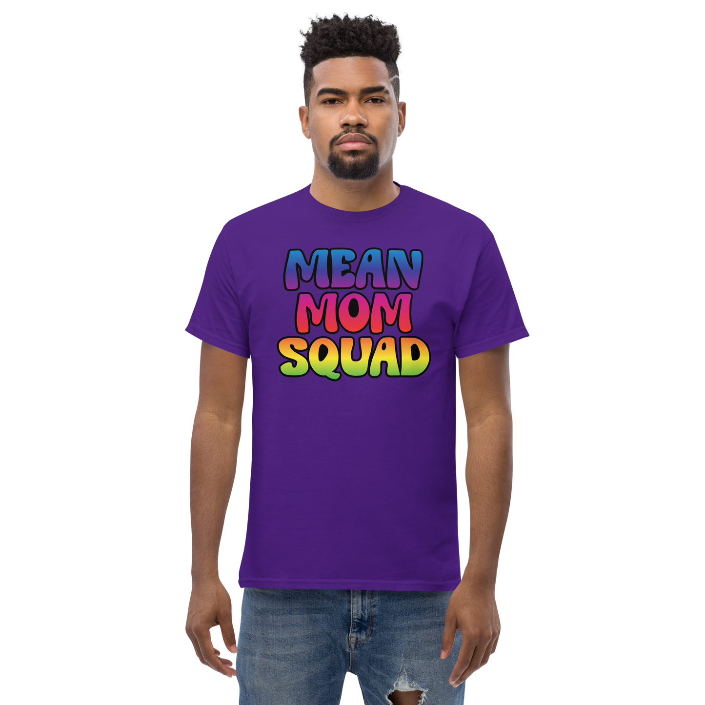 Mean Mom SQUAD | Colorful Adult Gamer Tee