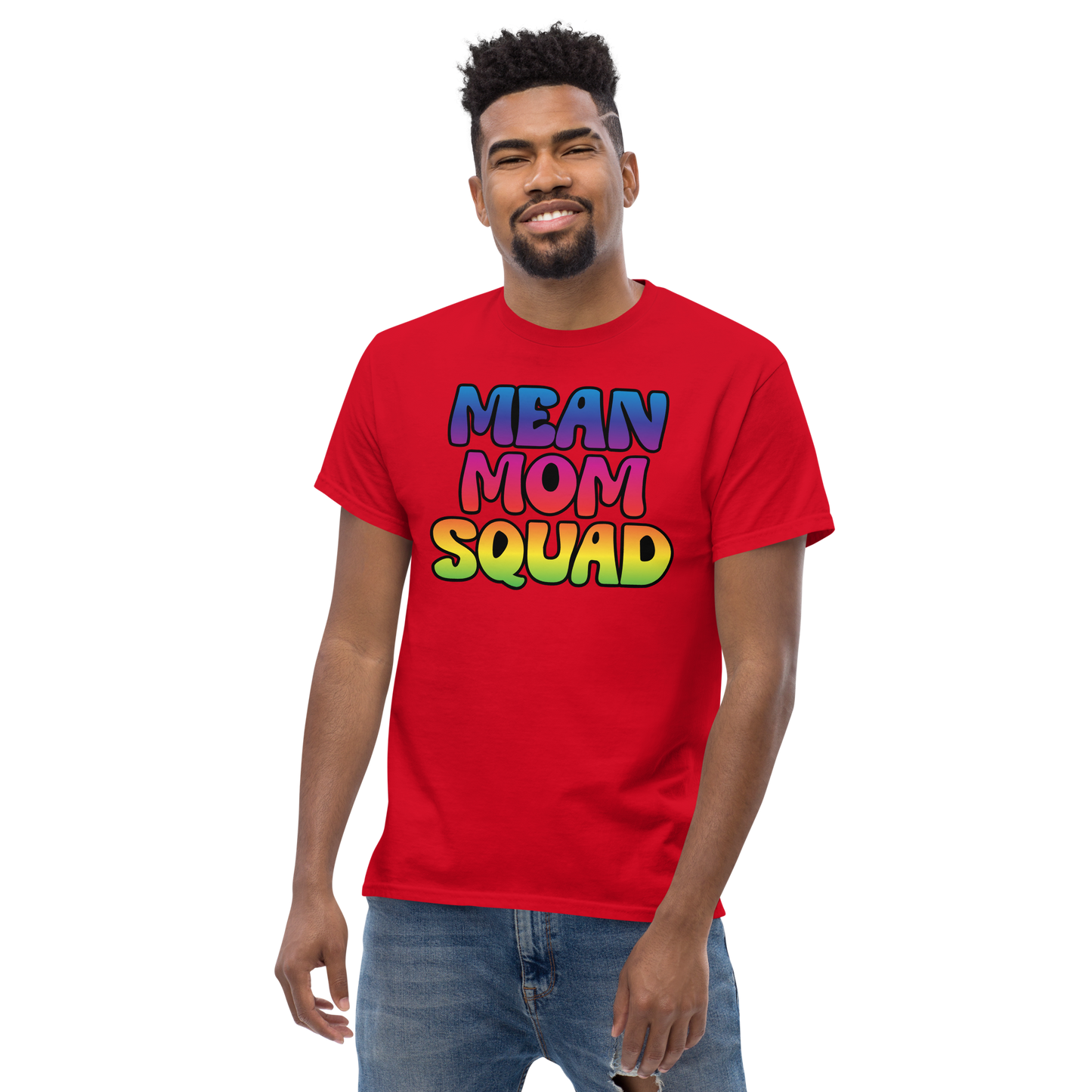 Mean Mom SQUAD | Colorful Adult Gamer Tee