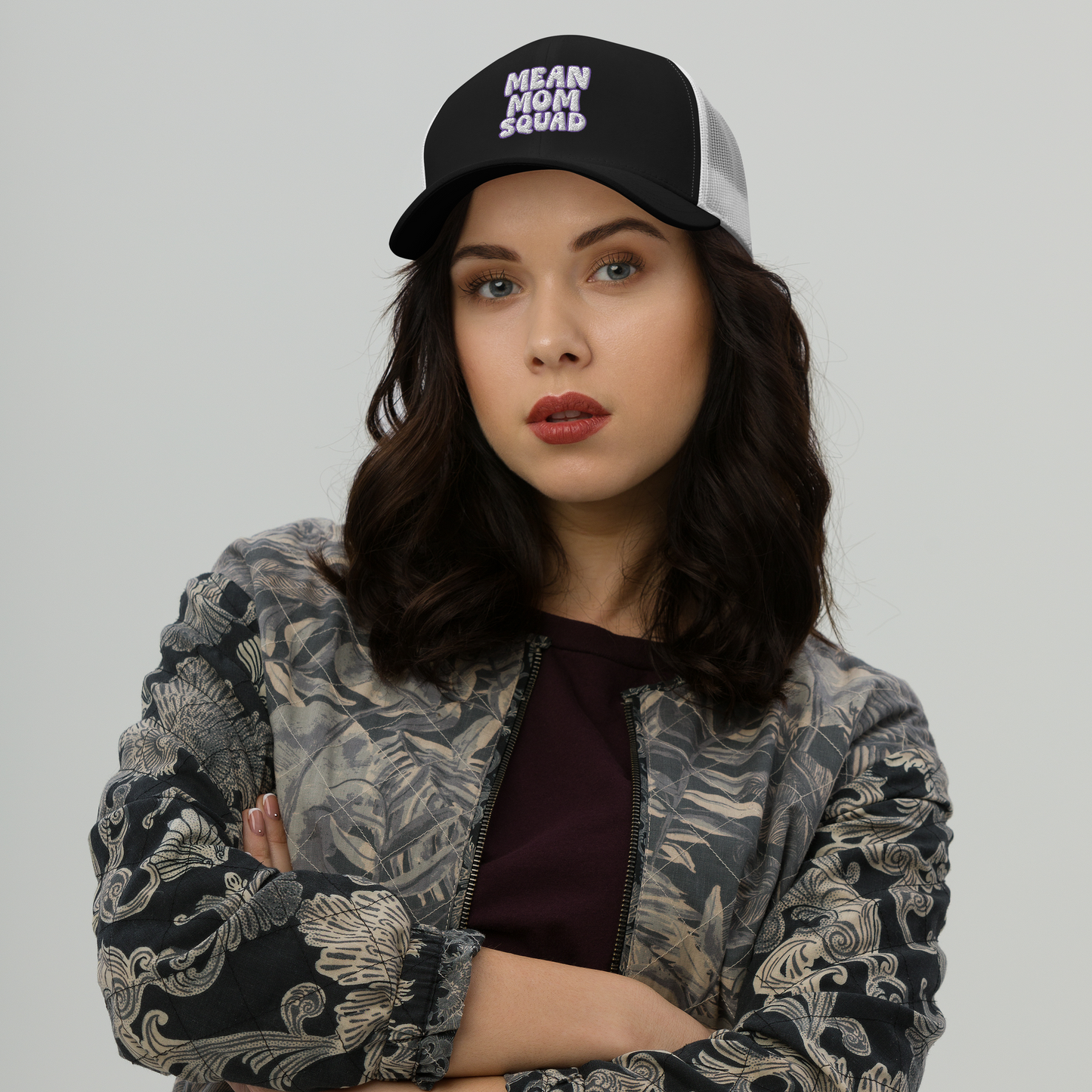 Mean Mom SQUAD | Embordered Gamer Hat