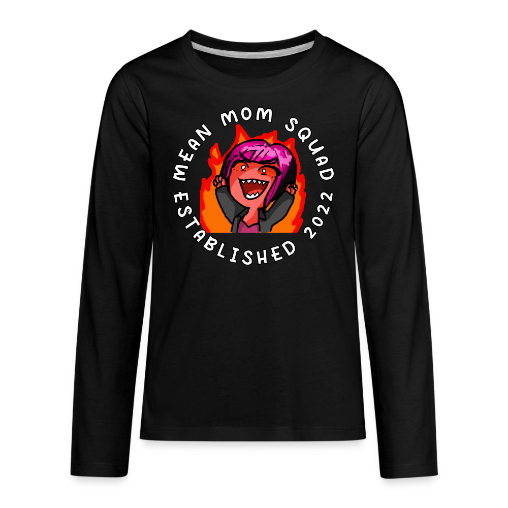 Mean Mom SQUAD Est. 2022 Youth LongSleeve Shirt - black