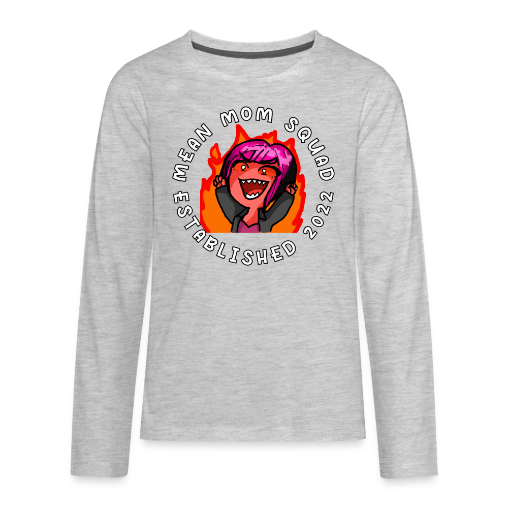 Mean Mom SQUAD Est. 2022 Youth LongSleeve Shirt - heather gray