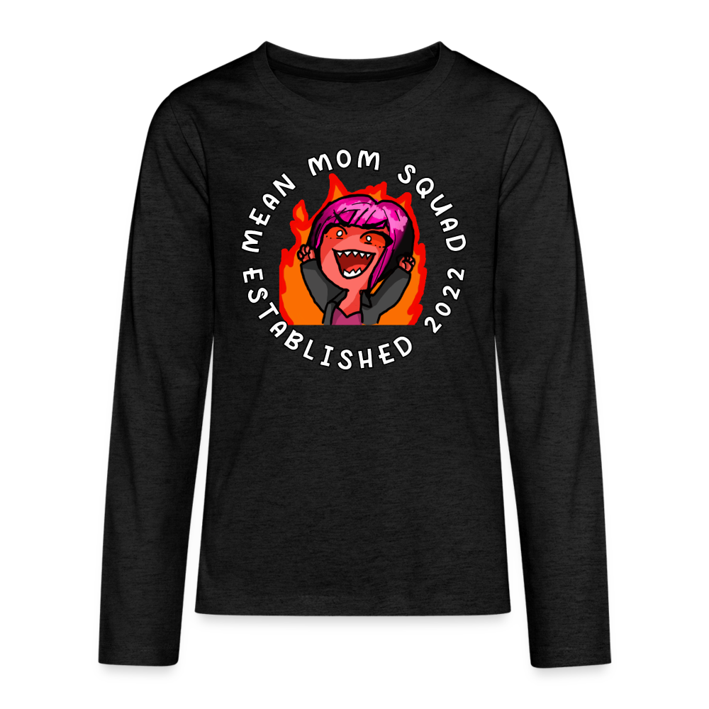 Mean Mom SQUAD Est. 2022 Youth LongSleeve Shirt - charcoal grey