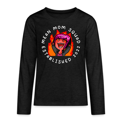 Mean Mom SQUAD Est. 2022 Youth LongSleeve Shirt - charcoal grey