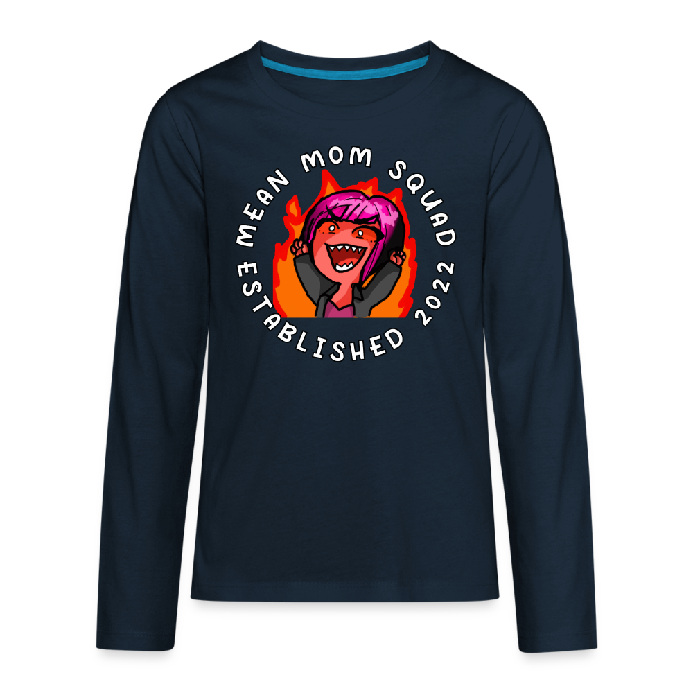 Mean Mom SQUAD Est. 2022 Youth LongSleeve Shirt - deep navy