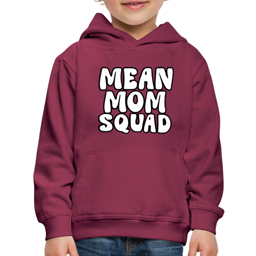 Mean Mom SQUAD - Youth Premium Hoodie - burgundy