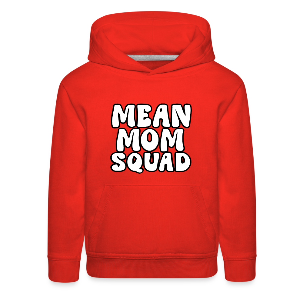 Mean Mom SQUAD - Youth Premium Hoodie - red