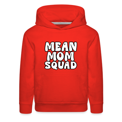 Mean Mom SQUAD - Youth Premium Hoodie - red