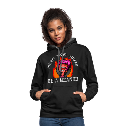 Be A Meanie - Unisex Contrast Hoodie Adult - black/asphalt