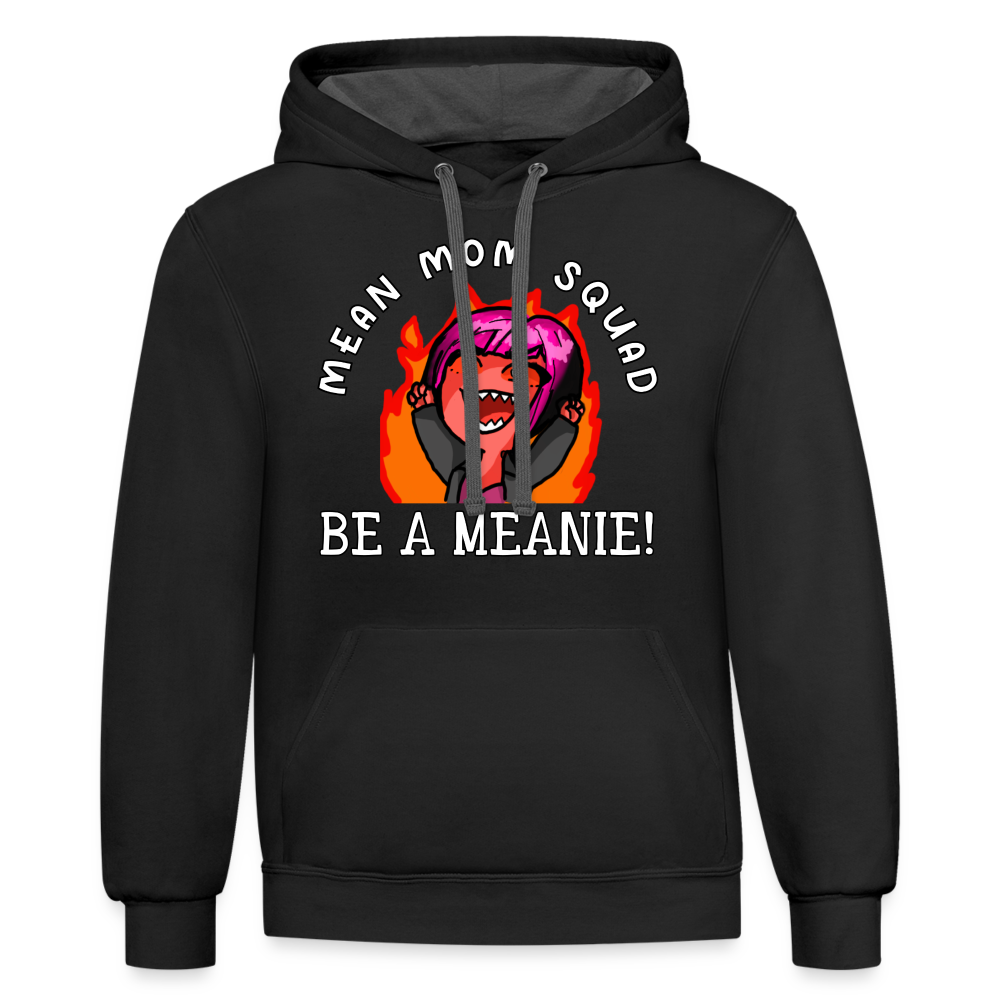 Be A Meanie - Unisex Contrast Hoodie Adult - black/asphalt