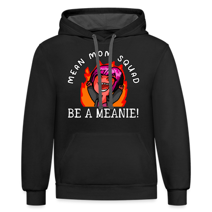 Be A Meanie - Unisex Contrast Hoodie Adult - black/asphalt