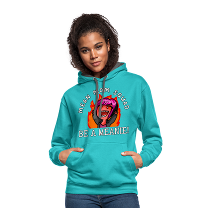 Be A Meanie - Unisex Contrast Hoodie Adult - scuba blue/asphalt