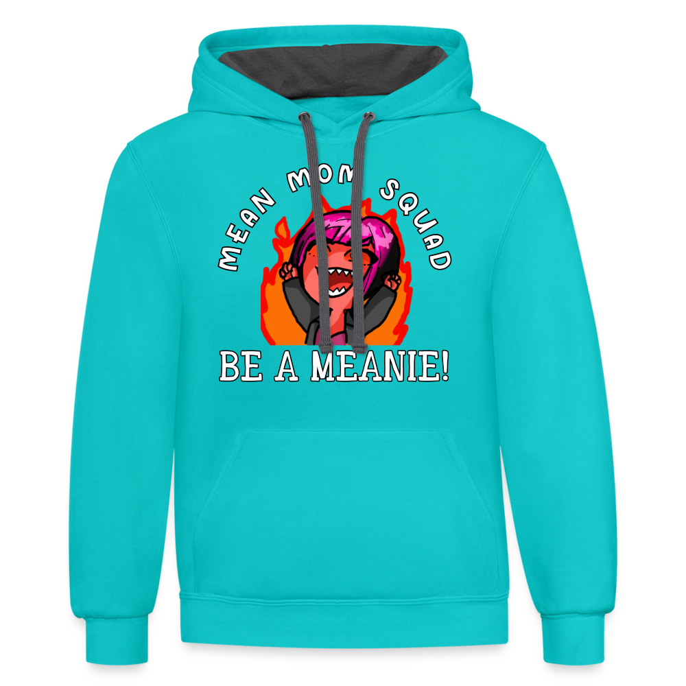 Be A Meanie - Unisex Contrast Hoodie Adult - scuba blue/asphalt