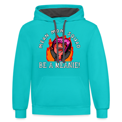 Be A Meanie - Unisex Contrast Hoodie Adult - scuba blue/asphalt