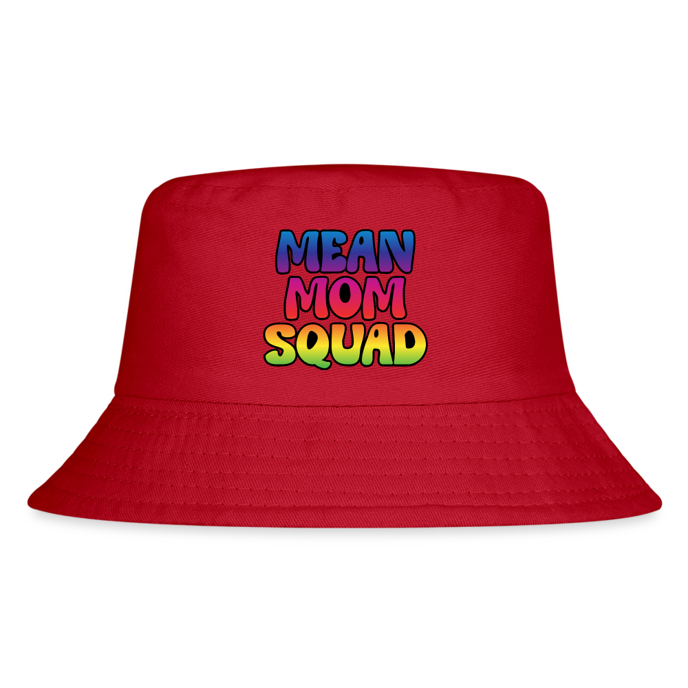 MEAN MOM SQUAD Colorful - Kid's Bucket Hat - red