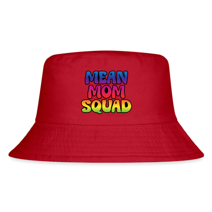 MEAN MOM SQUAD Colorful - Kid's Bucket Hat - red