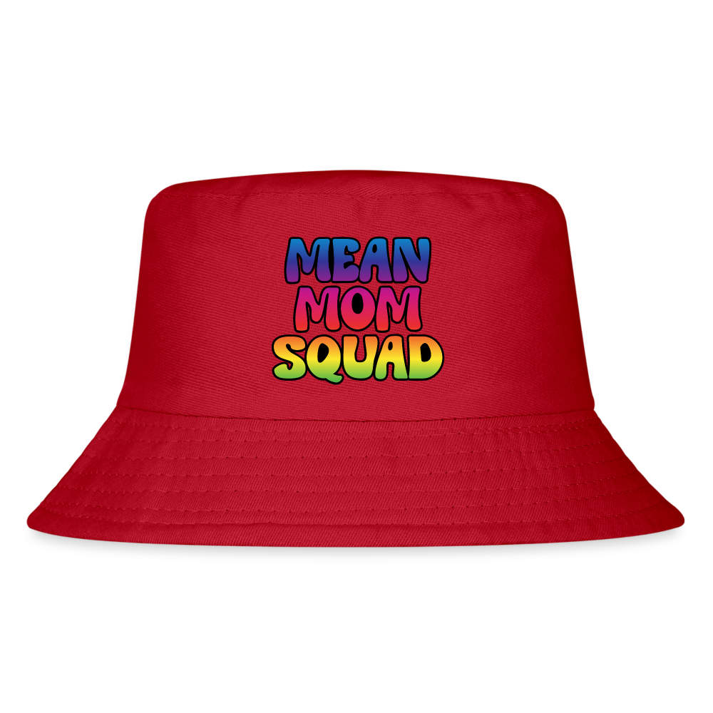 MEAN MOM SQUAD Colorful - Kid's Bucket Hat - red