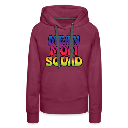 MEAN MOM SQUAD Colorful - Women’s Premium Hoodie - burgundy