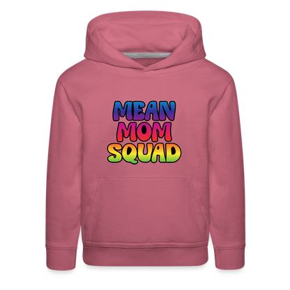 MEAN MOM SQUAD Colorful - Youth Premium Hoodie - mauve