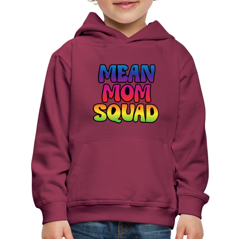 MEAN MOM SQUAD Colorful - Youth Premium Hoodie - burgundy