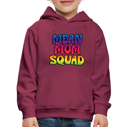 MEAN MOM SQUAD Colorful - Youth Premium Hoodie - burgundy