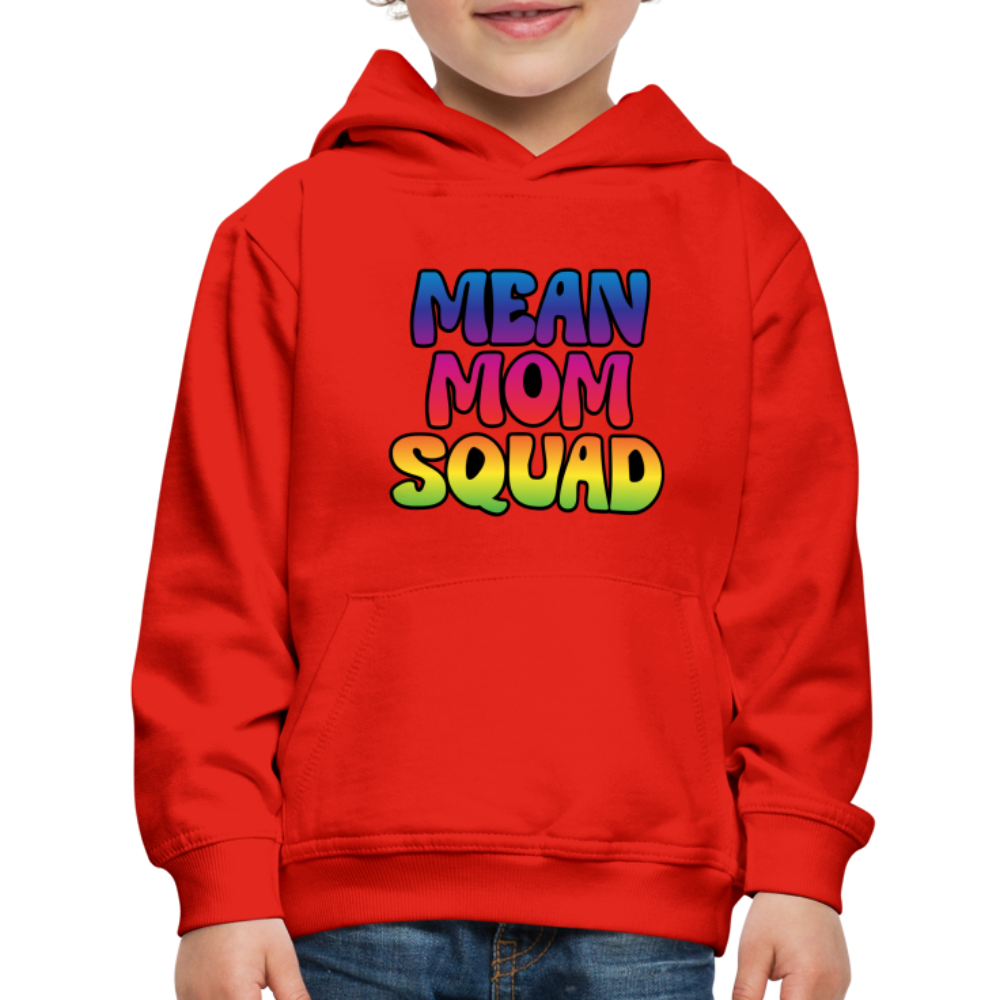 MEAN MOM SQUAD Colorful - Youth Premium Hoodie - red