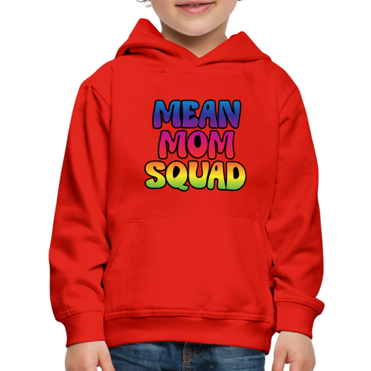 MEAN MOM SQUAD Colorful - Youth Premium Hoodie - red