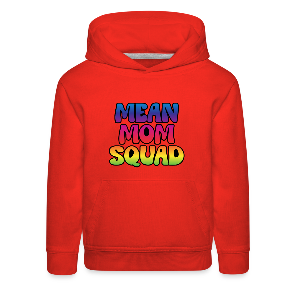 MEAN MOM SQUAD Colorful - Youth Premium Hoodie - red