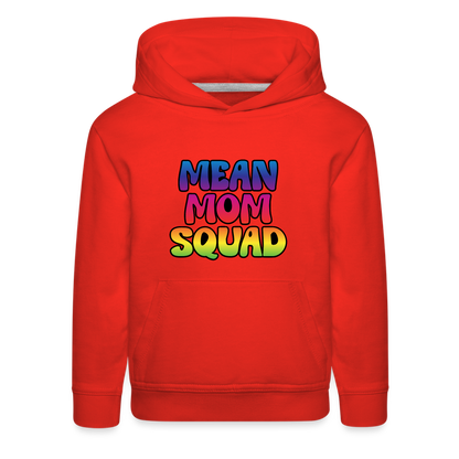 MEAN MOM SQUAD Colorful - Youth Premium Hoodie - red