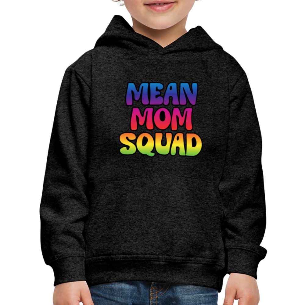 MEAN MOM SQUAD Colorful - Youth Premium Hoodie - charcoal grey