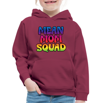 MEAN MOM SQUAD Colorful - Youth Hoodie - burgundy