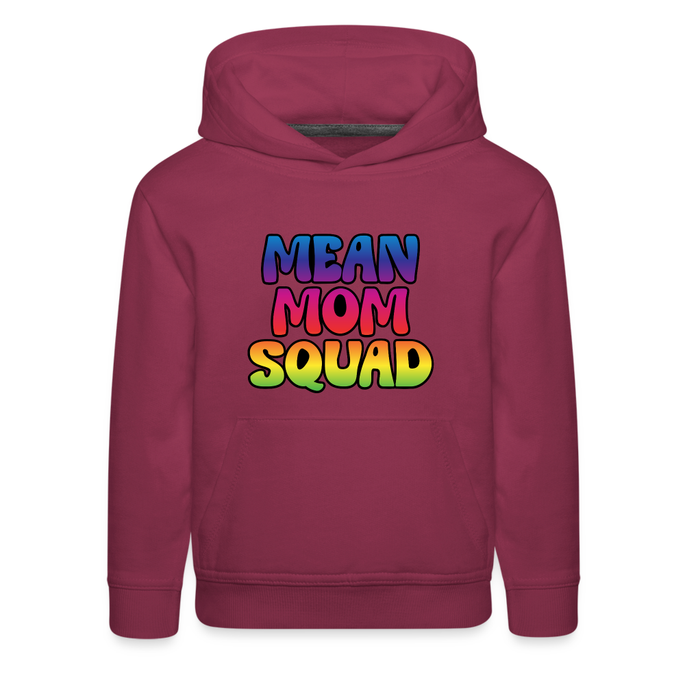 MEAN MOM SQUAD Colorful - Youth Hoodie - burgundy