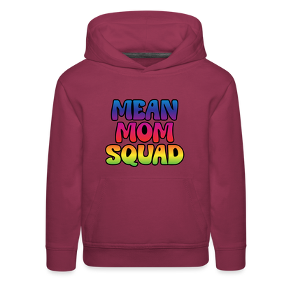 MEAN MOM SQUAD Colorful - Youth Hoodie - burgundy