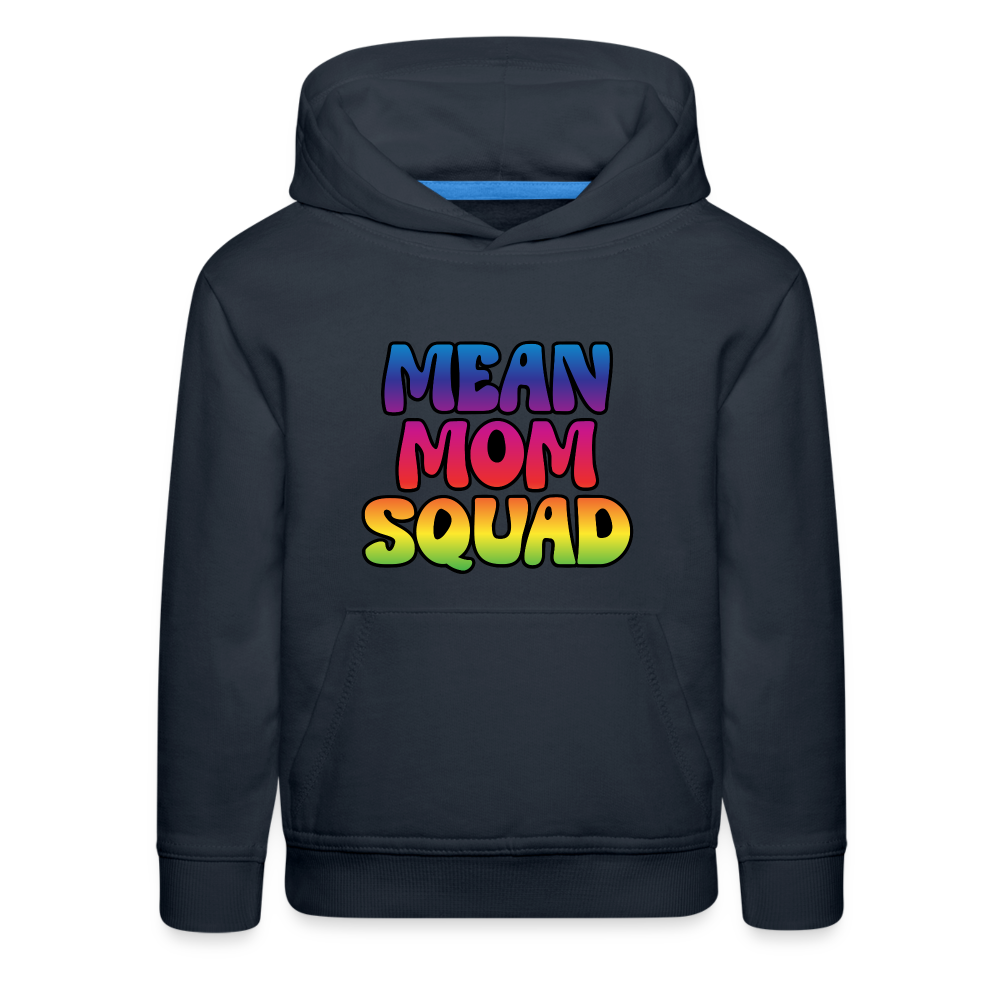 MEAN MOM SQUAD Colorful - Youth Hoodie - navy