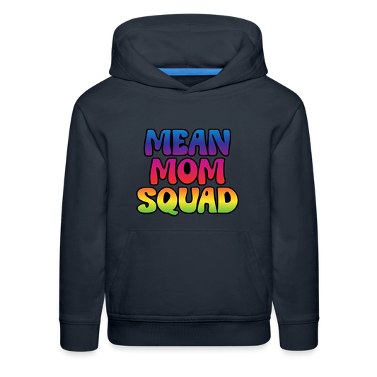 MEAN MOM SQUAD Colorful - Youth Hoodie - navy