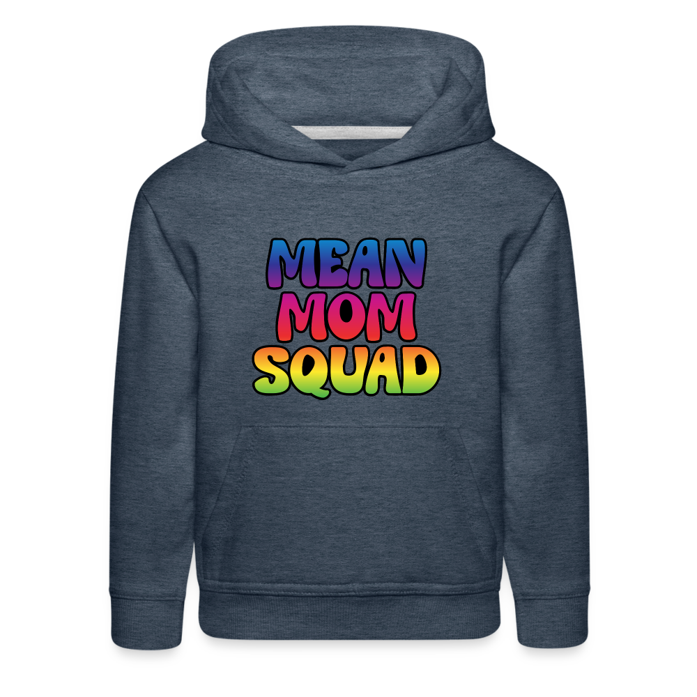 MEAN MOM SQUAD Colorful - Youth Hoodie - heather denim