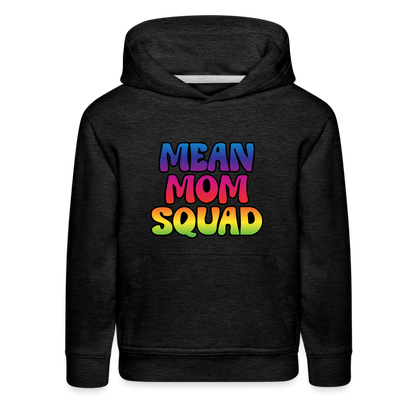 MEAN MOM SQUAD Colorful - Youth Hoodie - charcoal grey