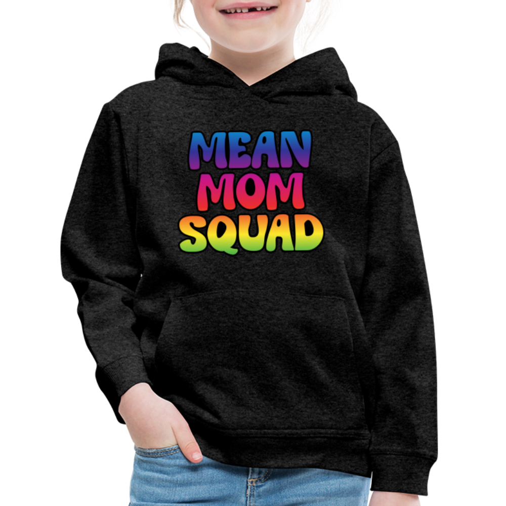 MEAN MOM SQUAD Colorful - Youth Hoodie - charcoal grey