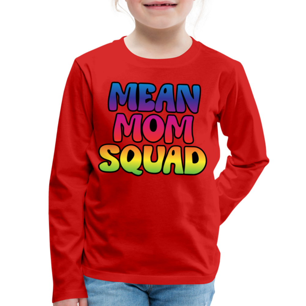 MEAN MOM SQUAD Colorful - Youth LongSleeve Shirt - red