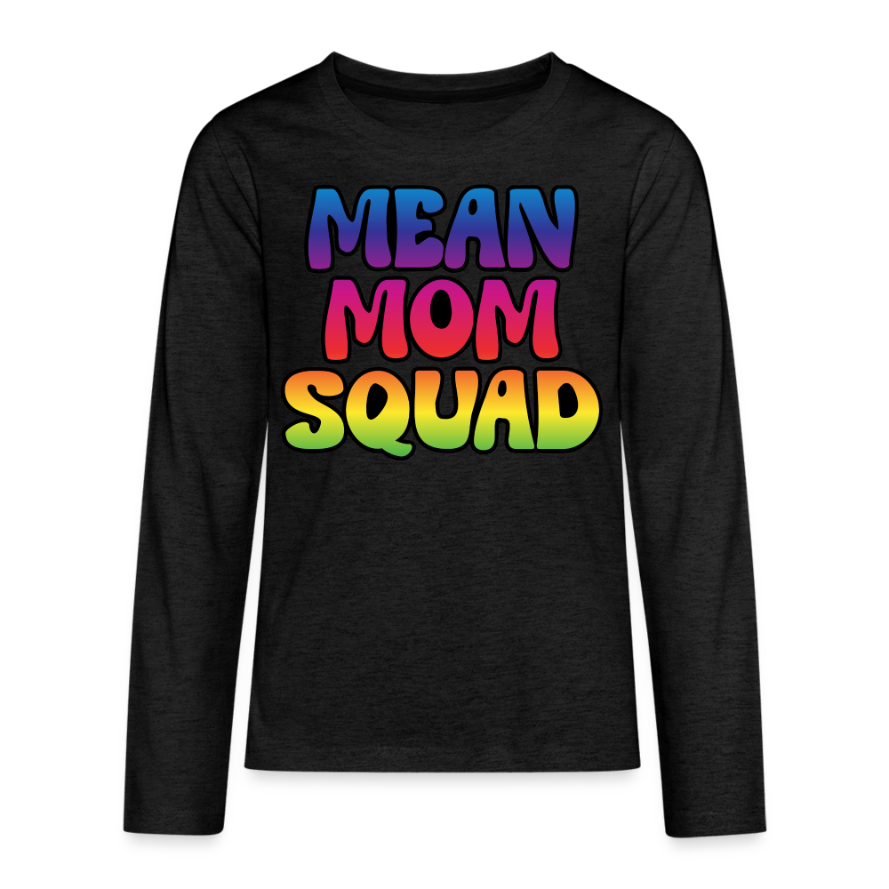 MEAN MOM SQUAD Colorful - Youth LongSleeve Shirt - charcoal grey