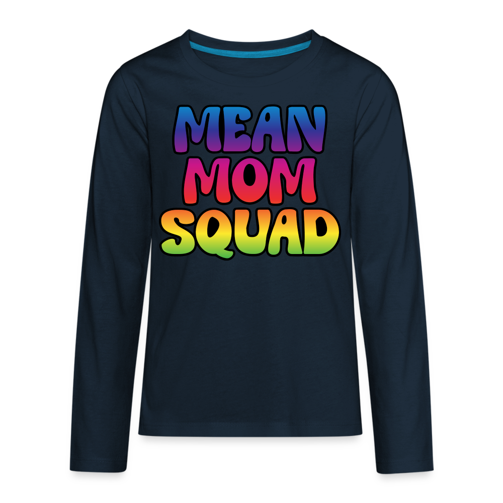 MEAN MOM SQUAD Colorful - Youth LongSleeve Shirt - deep navy