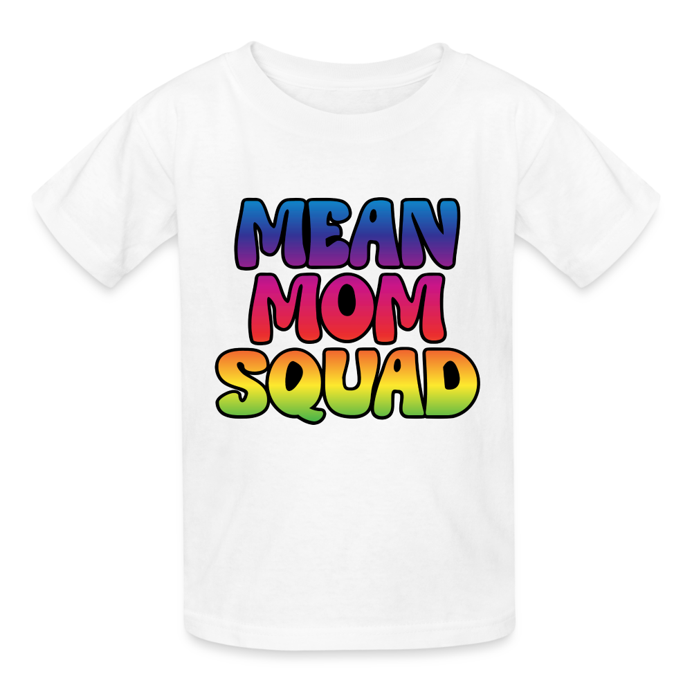 MEAN MOM SQUAD Colorful - Youth T-shirt - white