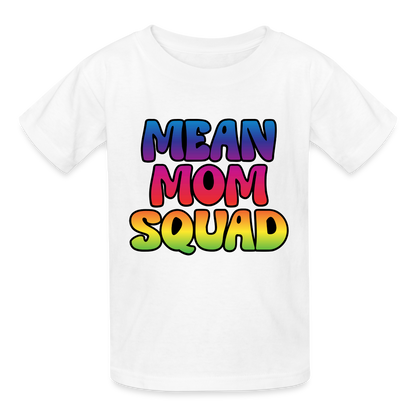 MEAN MOM SQUAD Colorful - Youth T-shirt - white