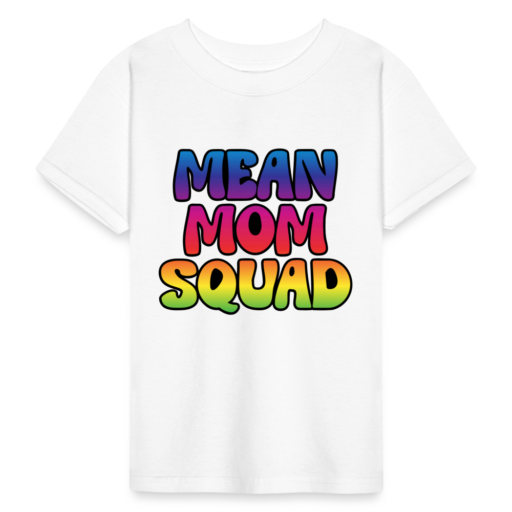 MEAN MOM SQUAD Colorful - Youth T-shirt - white