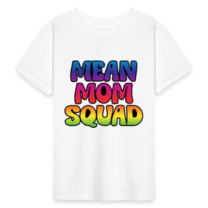 MEAN MOM SQUAD Colorful - Youth T-shirt - white