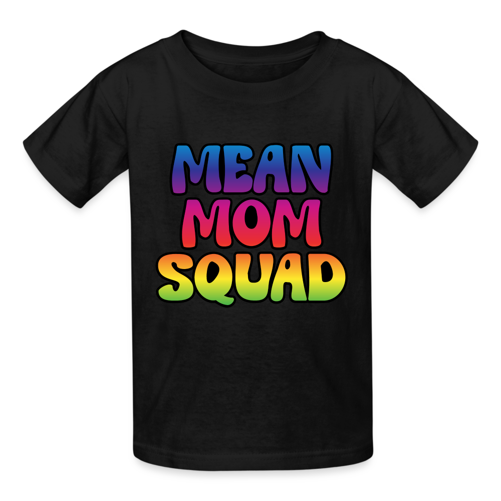 MEAN MOM SQUAD Colorful - Youth T-shirt - black