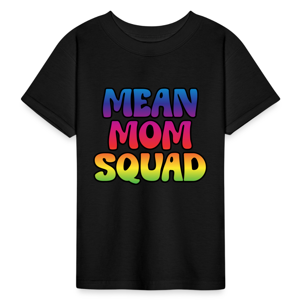 MEAN MOM SQUAD Colorful - Youth T-shirt - black