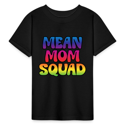 MEAN MOM SQUAD Colorful - Youth T-shirt - black