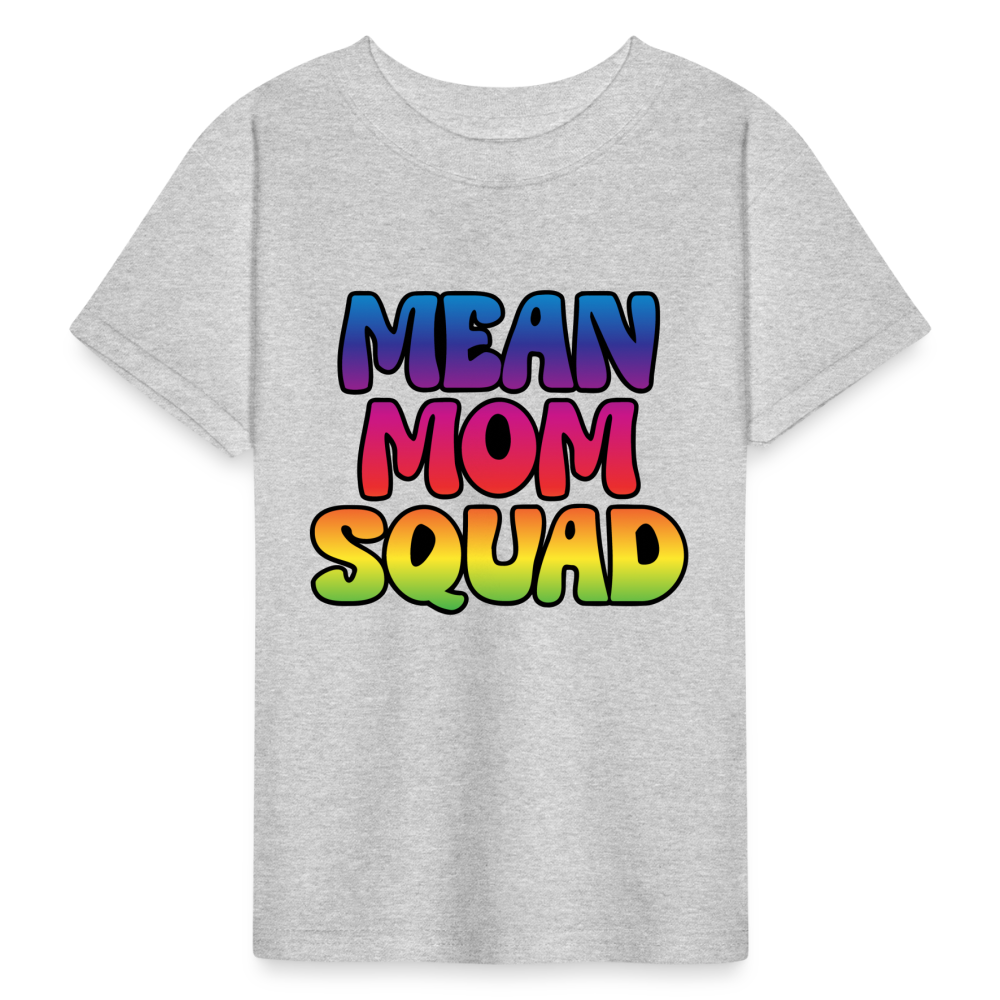 MEAN MOM SQUAD Colorful - Youth T-shirt - heather gray