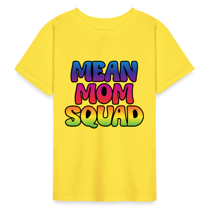 MEAN MOM SQUAD Colorful - Youth T-shirt - yellow